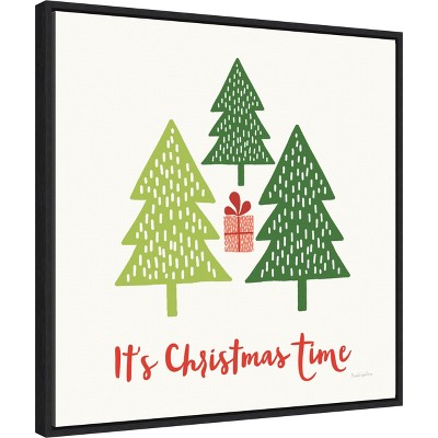 Merry Everything Green and Red Christmas Canvas Print
