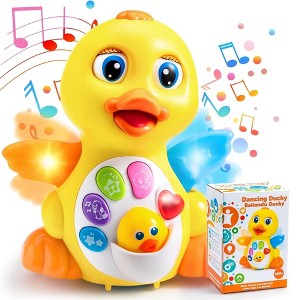 Joyfy Musical Toys for Toddlers 1 2 3 Year Old, Dancing Walking Duck Toy with Music and Lights, Learning Toy for Baby Kids,Birthday Easter Gifts - 1 of 4