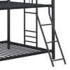 NicBex Full over Full Bunk Bed Metal Bed Frame with Short Inclined Ladder, Long Ladder and Full Length Guardrail, No Box Spring Required - 3 of 4