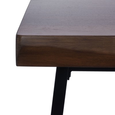Bernhart 46" Walnut and Black Sawhorse Writing Desk
