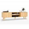 Gymojoy TV Stand for TVs Up to 75 Inches with Fluted Sliding Doors & Shelves & Storage for Home - 2 of 4