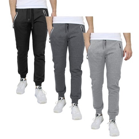 Lyrebird Atelier Men's Slim Fit Fleece Jogger Sweatpants-3 Pack - image 1 of 2