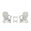 WestinTrends 3 Piece set Outdoor Patio Poly Adirondack rocking chairs with side table - 3 of 4