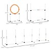 3 Piece Dog Agility Training Set with Adjustable Hurdle Weave Poles and Carry Bag,Outdoor Dog Obstacle Course for Exercise - LAOTIES - 3 of 4