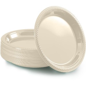 SparkSettings Disposable Plastic Dessert Plates 7 Inches, Pack of 50 - 1 of 4