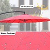 CAVINAS 9 FT Stormproof Patio Umbrella (Base Included), Heavy Duty Outdoor Umbrellas, All Day Shade Outdoor Table Umbrella for Patio, Garden, Red - 4 of 4