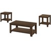 Monarch Specialties Table Set 3Pcs Set Coffee End Side Accent Living Room Laminate Walnut Transitional - 3 of 4