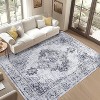 Rugs for Living Room Washable, Boho Farmhouse Low Pile Non-Slip Indoor Throw Carpet Rugs for Bedroom Dining Room - 2 of 4