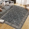 Washable Antique Distressed Area Rugs, Vintage Print Accent Non Slip Large Carpet for Living Room Bedroom Nursery Office Farmhouse Hallway - 4 of 4