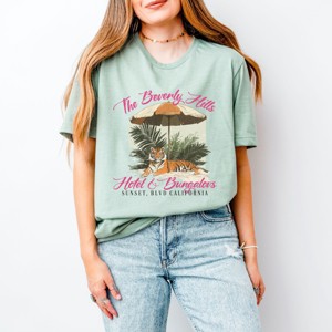 Simply Sage Market Beverly Hills Hotel Tiger Short Sleeve Tee - 1 of 4