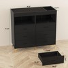 Baby Changing Table Dresser with Drawers, Power Outlet & LED Light - Nursery Organizer with Metal Feet for Newborns - 4 of 4