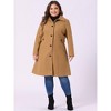 Agnes Orinda Women's Plus Size Winter Single Breasted Outfits Utility Belted Fashion Overcoats - 3 of 4