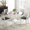 Tangkula Wooden Dining Chair Set of 4 w/ Acacia Wood Legs Padded Cushion Ladder Back - 3 of 4