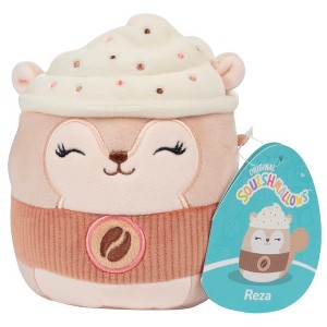 Squishmallows 5" Reza the Latte Squirrel - Official Jazwares Plush - Collectible Soft & Squishy Coffee Stuffed Animal- Gift for Kids, Girls & Boys - 1 of 4