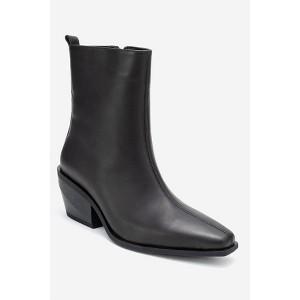 Lexia - Black Leather Western Boot (Women) black leather 9 Forever & Always Shoes US - 1 of 4