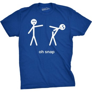 Mens Oh Snap Funny Stick Figure Hilarious Sarcastic Adult Humor Sarcasm T shirt - Crazy Dog Men's T Shirt - 1 of 4