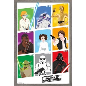 Trends International Star Wars: Saga - Galaxy Grid Framed Wall Poster Prints - 1 of 4