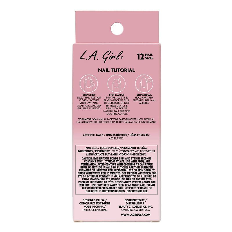 L.A. Girl Artificial Nail Tips- Oh So Shiny - 25ct, 2 of 17