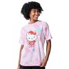 Hello Kitty Christmas Snowflakes Women’s Pink Cloud Wash Crew Neck Short Sleeve T-shirt - image 2 of 4