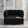 GDFStudio Elara Modern 6-Seater Convertible U-Shaped Upholstered Storage Sectional Sofa with 2 Ottomans - 2 of 4