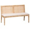 bali & pari Kalimantan Bohemian Light Honey Rattan 3-Piece Dining Nook Set - 3 of 4