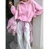 Women's Quarter Zip Pullover Casual Long Sleeve Shirts Half Zip Sweatshirt Trendy Clothes - 4 of 4