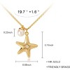 14K Gold Plated Shell/Starfish/Anchor/Dolphin Pendant Necklaces Ocean Beach Summer Jewelry for Women - 4 of 4