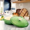 Crock-Pot Artisan 5 Quart Enameled Cast Iron Braiser Pan with Self Basting Lid in Green - 2 of 4