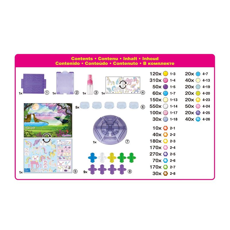 Aquabeads Magical Unicorn Party Pack, Complete Arts & Crafts Bead Kit for Children - over 2,500 beads, bead stands, play mat and display stand, 2 of 7