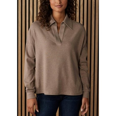 Women's Puremeso Split Side Polo Top - The Normal Brand