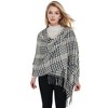 Anna-Kaci Women's Houndstooth Plaid Winter Scarf Soft Fringe Oversized Wrap Shawls - 3 of 4