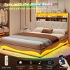Upholstered Platform Bed Frame with Lift Up Storage & Bookcase Storage Headboard - 4 of 4