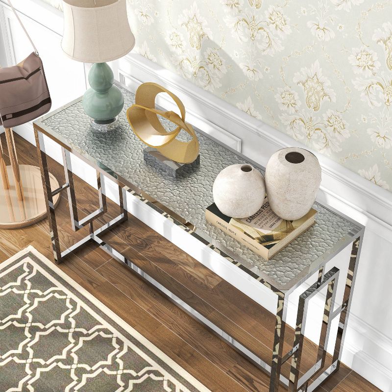 Marcha Glam Rectangle Sofa Table Chrome - HOMES: Inside + Out, 5 of 9