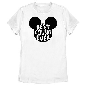 Women's Mickey & Friends Best Cousin Ever Mouse Ears T-Shirt - 1 of 4