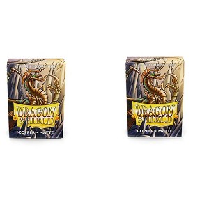 Dragon Shield 2 Packs Dragon Shield Matte Mini Japanese Copper 60 ct Card Sleeves Value Bundle! - 1 of 4