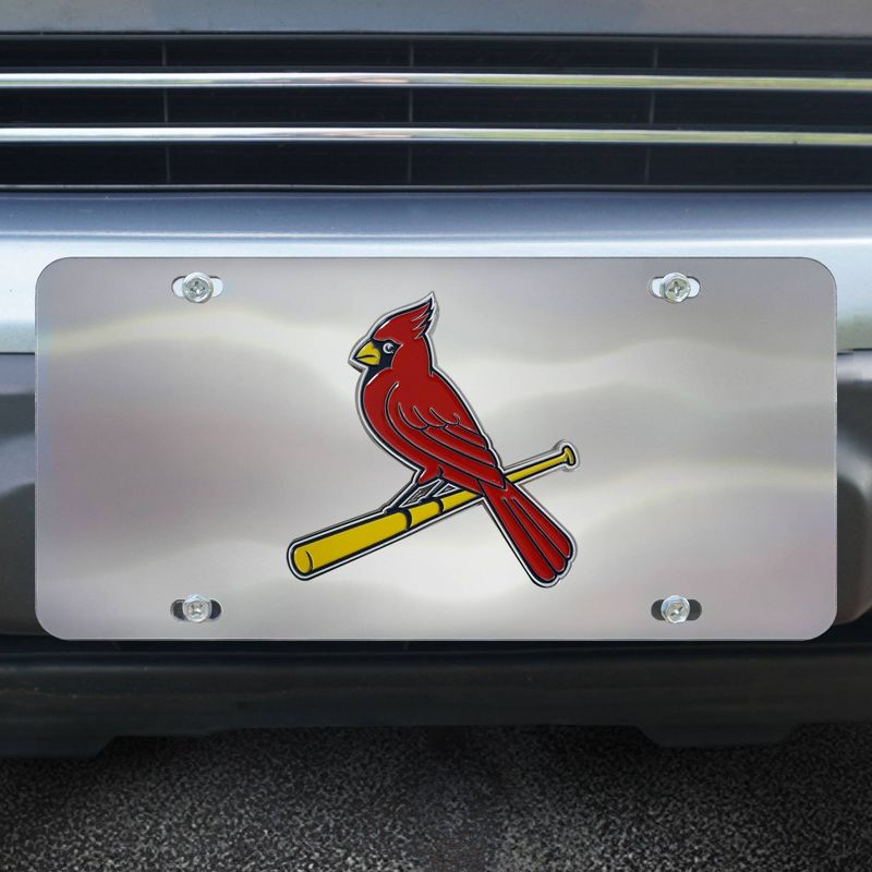 MLB St. Louis Cardinals Stainless Steel Metal License Plate, 2 of 4