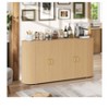 Coucheta Sideboard Buffet Cabinets - Modern Fluted Accent Design with Adjustable Shelves and Curved-Edge Coffee Bar in Multiple Sizes - 3 of 4