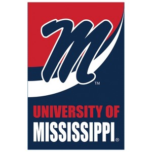 NCAA University of Mississippi Garden Flag 12x18 Double Sided, Officially Licensed Sports Flags For Outside, Indoor and Outdoor Students & Alumni - 1 of 1
