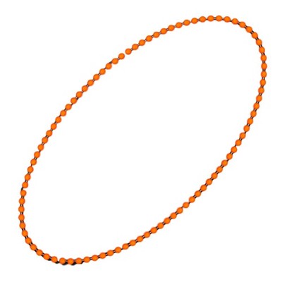 Magic Matt’s Brilliant Blinkys Smooth Round Opaque Bead Mardi Gras Necklace Orange Pack of 12