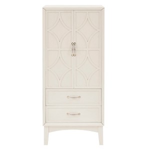 Gulches 53.5" Mid-Century Modern Kitchen Pantry Storage Cabinet, Antique White Sideboard Buffet with Doors & Drawers for Entryway Living Room Garage - 1 of 4