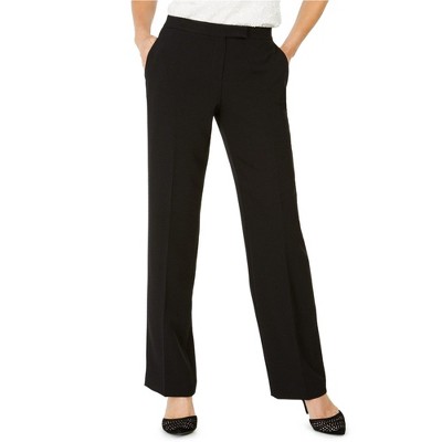 Kasper Womens Tab Waist Dress Pants, Black, 2P