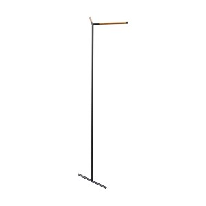 Yamazaki Home - Corner Leaning Coat Hanger (63" H) - Steel + Wood - 1 of 4