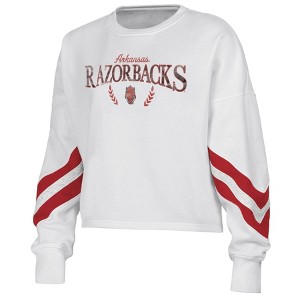 NCAA Arkansas Razorbacks Women's Crew Neck Fleece Sweatshirt - 1 of 3