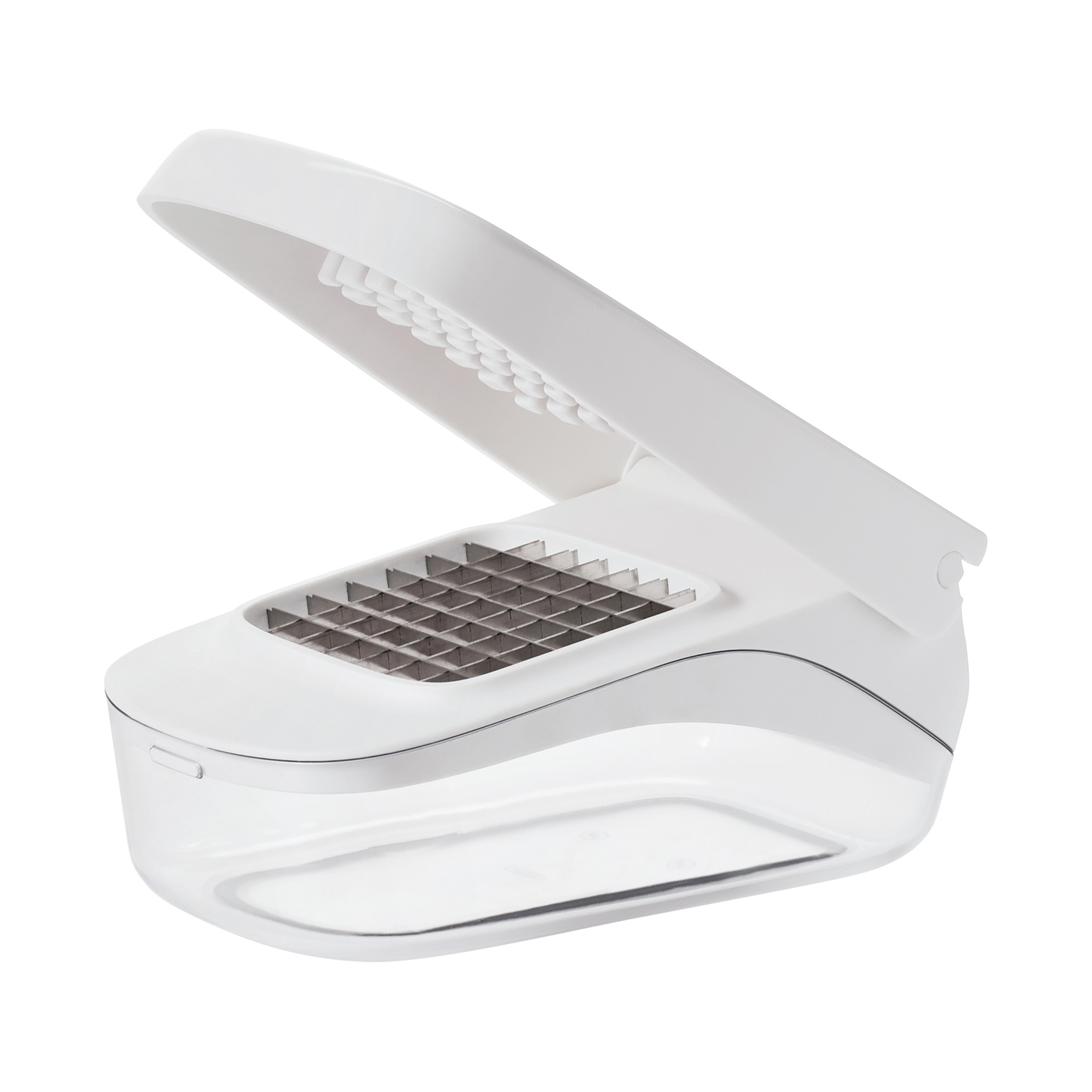 OXO Vegetable Manual Food Chopper: Best Veggie & Salad Chopper, Stainless Steel Blade, Dishwasher-Safe, White