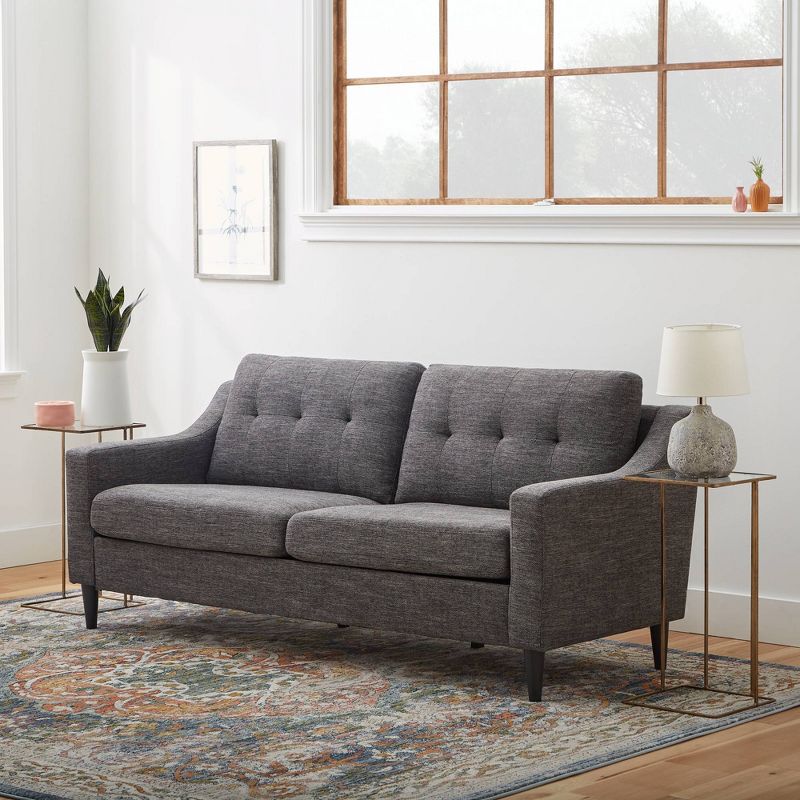Ellen Upholstered Scooped Arm Sofa with Square Tufting - Brookside Home, 3 of 18