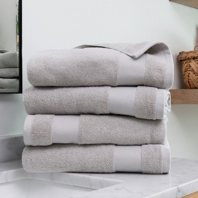 Set Of 4 Bath Towels, 100% Super Plush Premium Cotton - Becky Cameron