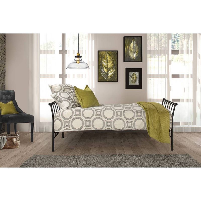 Twin Midland Metal Backless Daybed Black Sparkle - Hillsdale Furniture, 3 of 7
