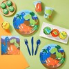 Juvale 144 Pieces Dinosaur Birthday Party Supplies with Plates, Knives, Spoons, Forks, Cups, and Napkins (Serves 24) - 4 of 4