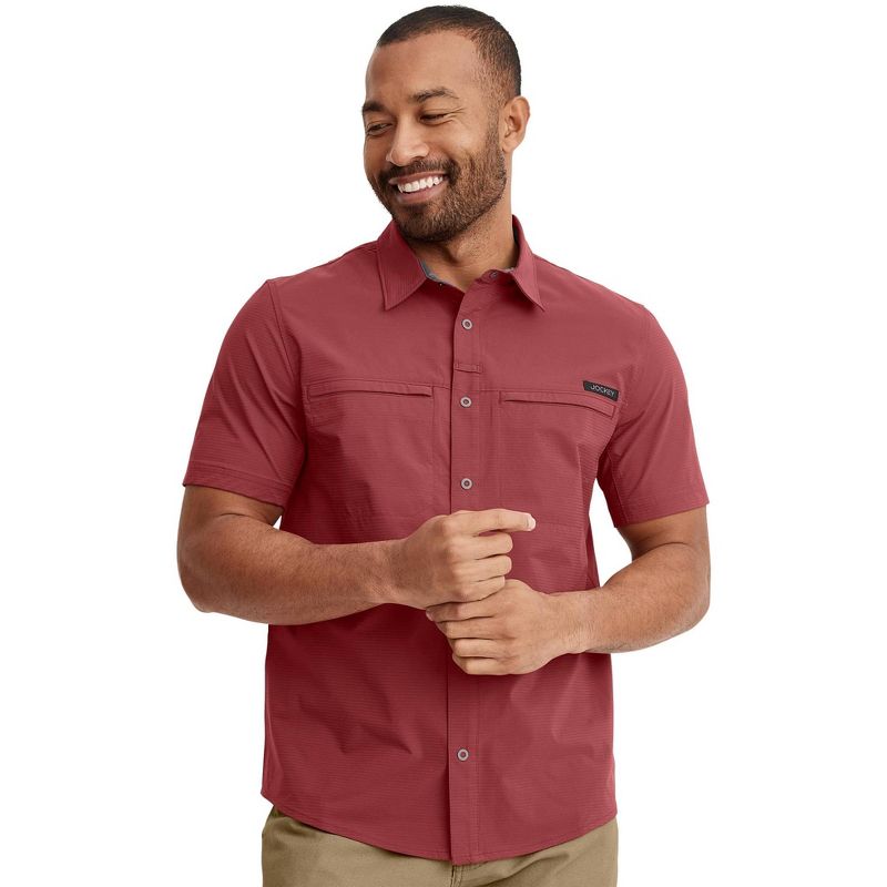 Jockey Men's Outdoors Short Sleeve Snap Woven Shirt, 1 of 7