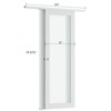 SMARTSTANDARD 78.58 in. Height Tempered 1-Panel Frosted Glass White Wardrobe Sliding Closet Door with Hardware Kit - 3 of 4